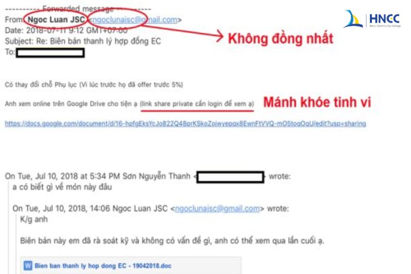 Mánh khoe tinh vi sử dụng mail giả